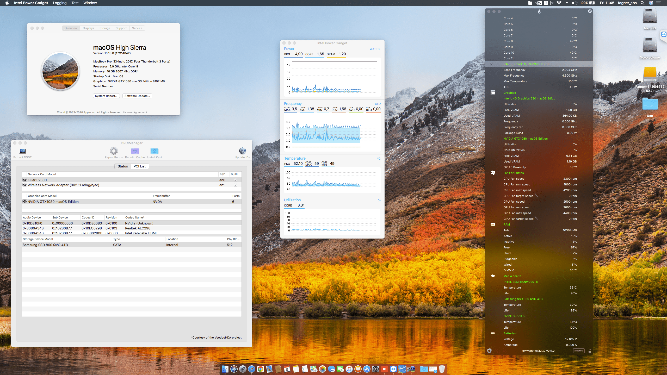 Success Hackintosh macOS High Sierra 10.13.6 Build 17G14042 at Dell Alienware 17 R5